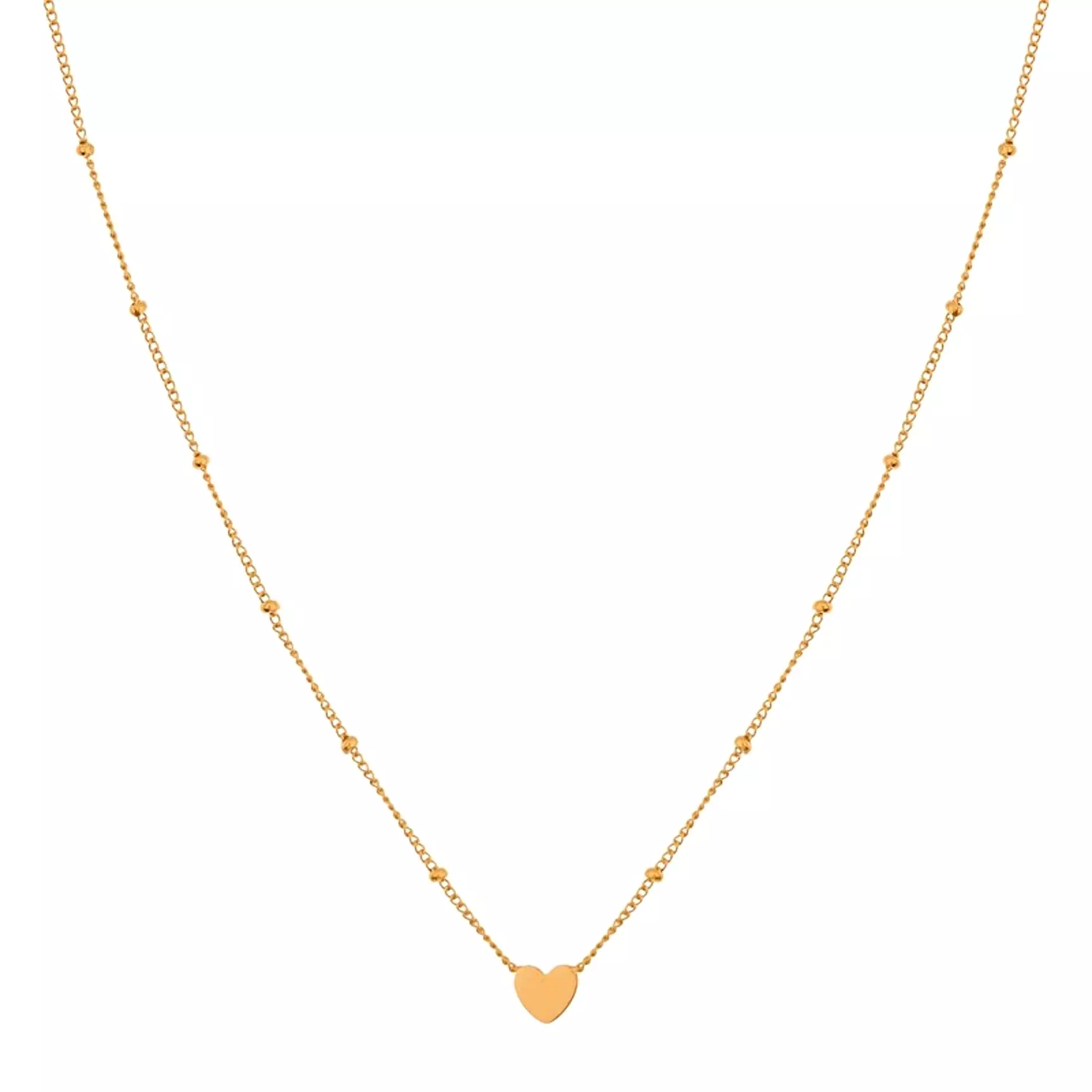 Stainless steel NECKLACE SHARE CLOSED HEART - CHILD - GOLD