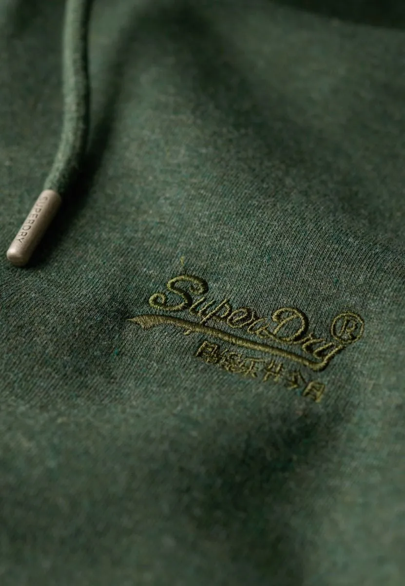 Superdry Essential Logo Overhead Hooded Sweatshirts Deep Forest Green