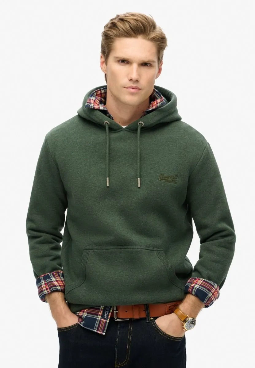 Superdry Essential Logo Overhead Hooded Sweatshirts Deep Forest Green