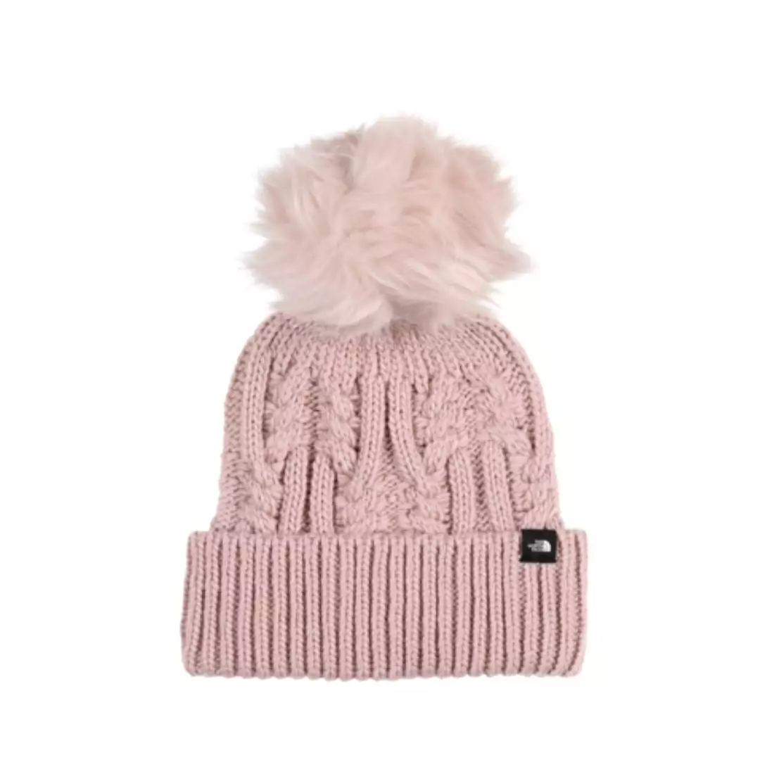 The North Face Pink Moss Oh Mega Fur Pom Beanie