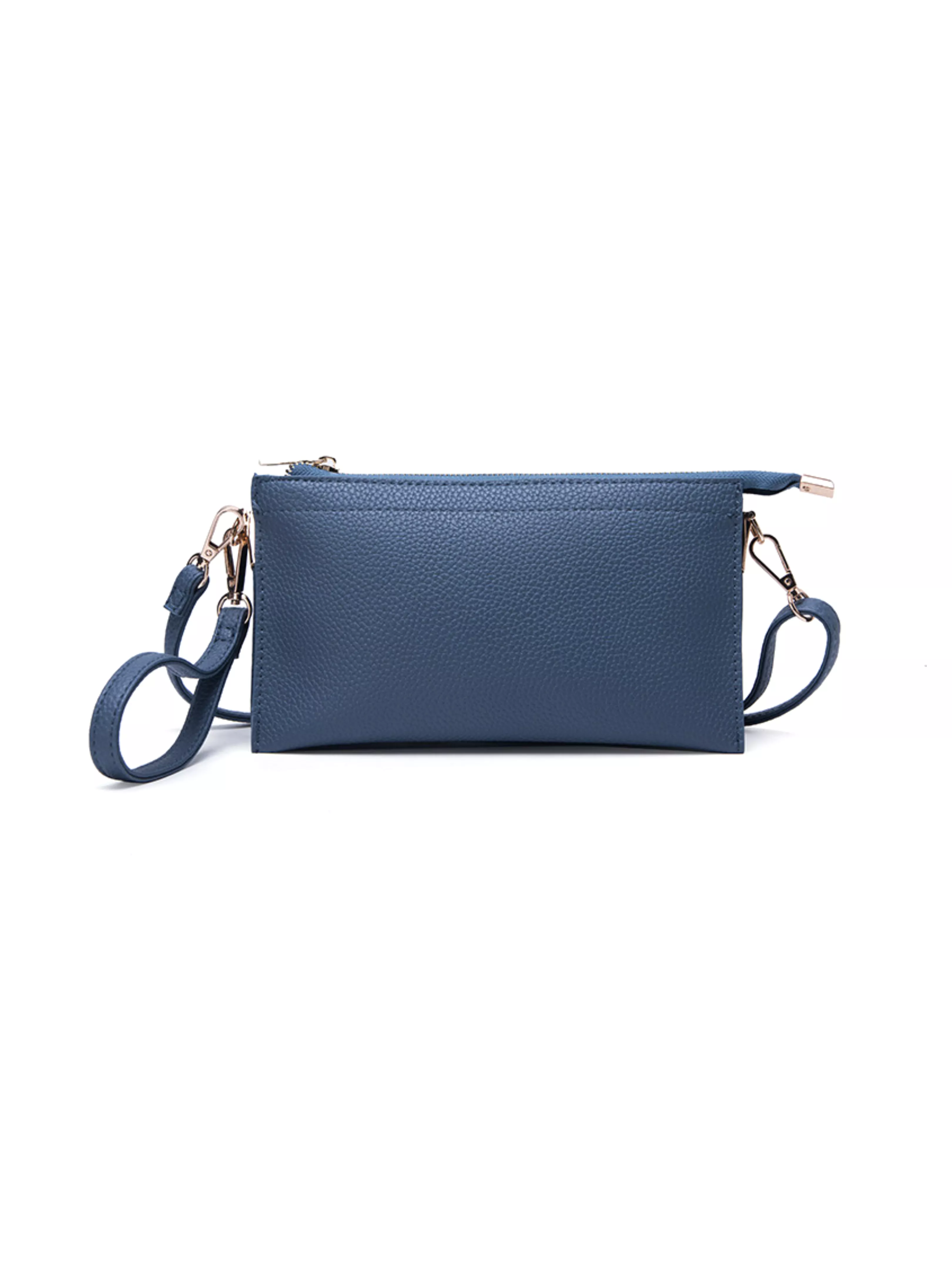 Triple Pocket Clutch - Denim