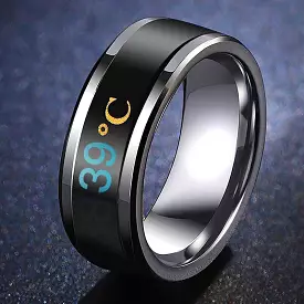 Unisex Temperature Ring Titanium Steel Mood Emotion Feeling Intelligent Temperature Sensitive Ring Waterproof