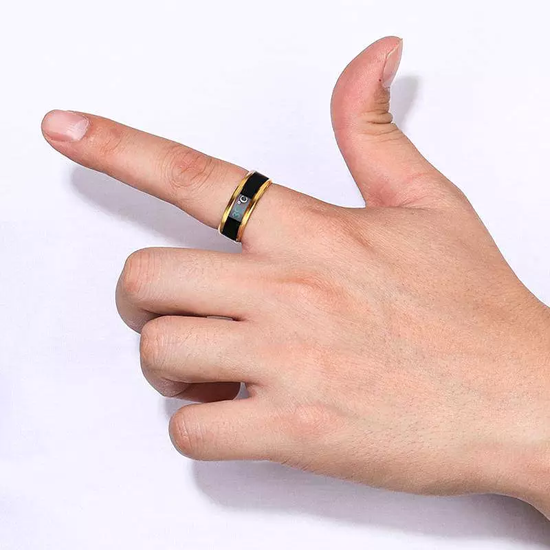 Unisex Temperature Ring Titanium Steel Mood Emotion Feeling Intelligent Temperature Sensitive Ring Waterproof