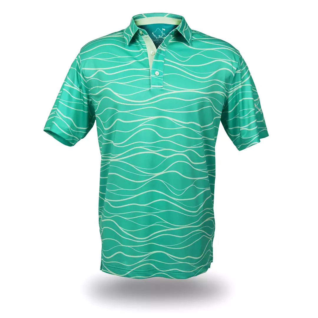 Wavy Seafoam - OGA Youth Polo - Seafoam Green