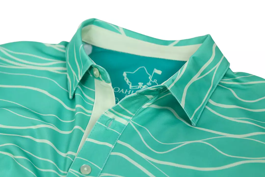 Wavy Seafoam - OGA Youth Polo - Seafoam Green