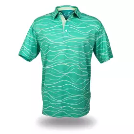 Wavy Seafoam - OGA Youth Polo - Seafoam Green