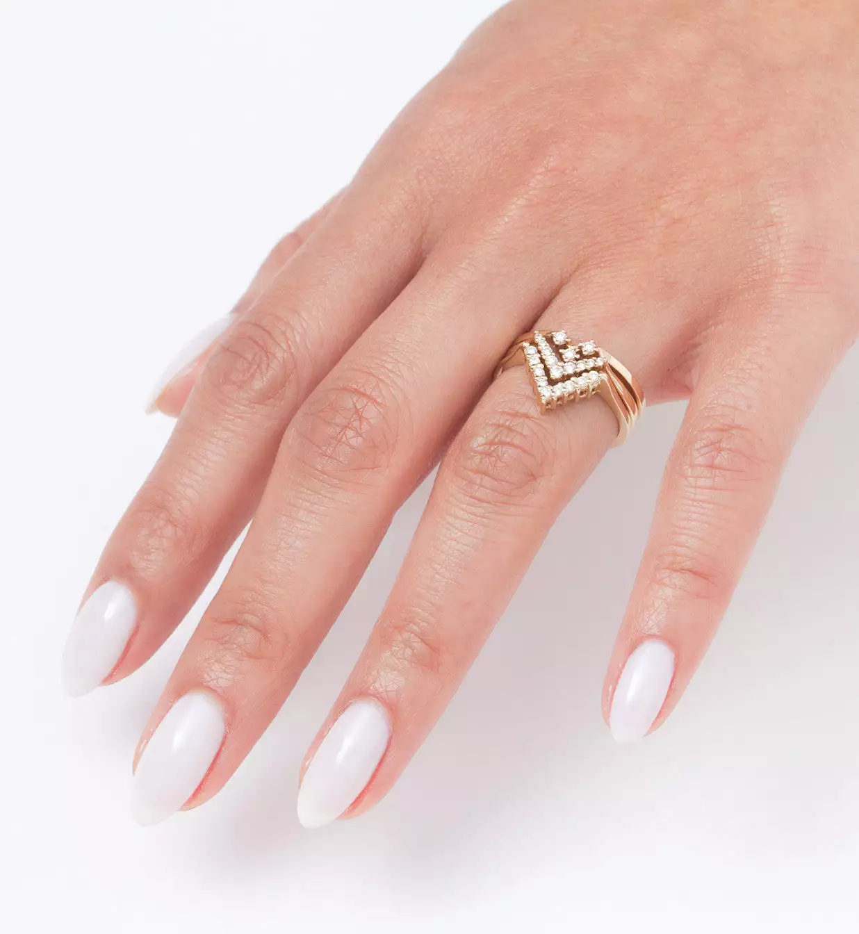 White Diamond Chevron Band