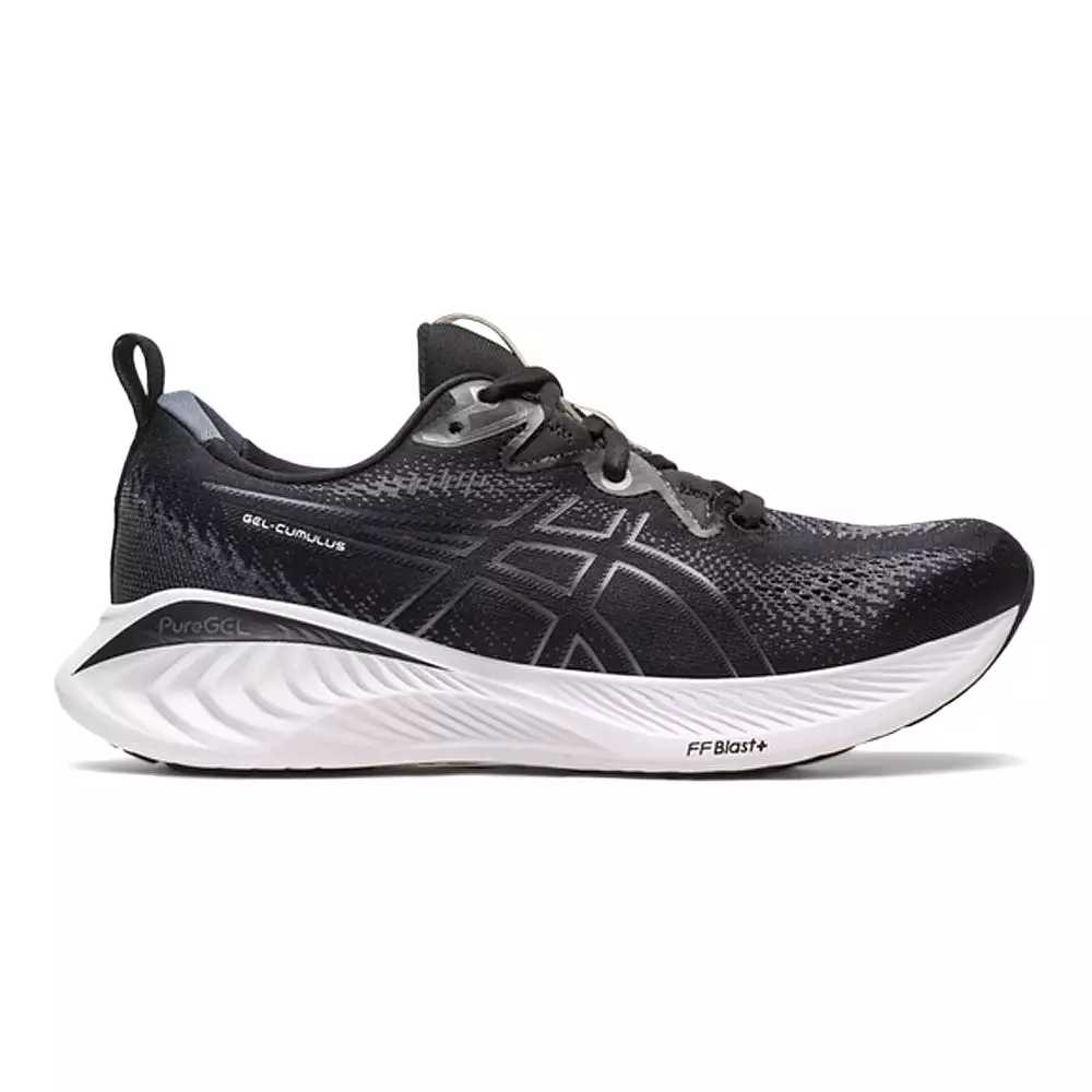 Women's Asics GEL-Cumulus 25, Black/White, 11.5 D Wide