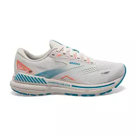 Women's Brooks Adrenaline GTS 23, Coconut/Papaya/Blue, 5 B Medium