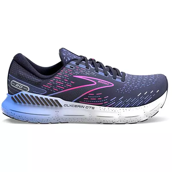 Women's Brooks Glycerin GTS 20, Peacoat/Blue/Pink, 8 B