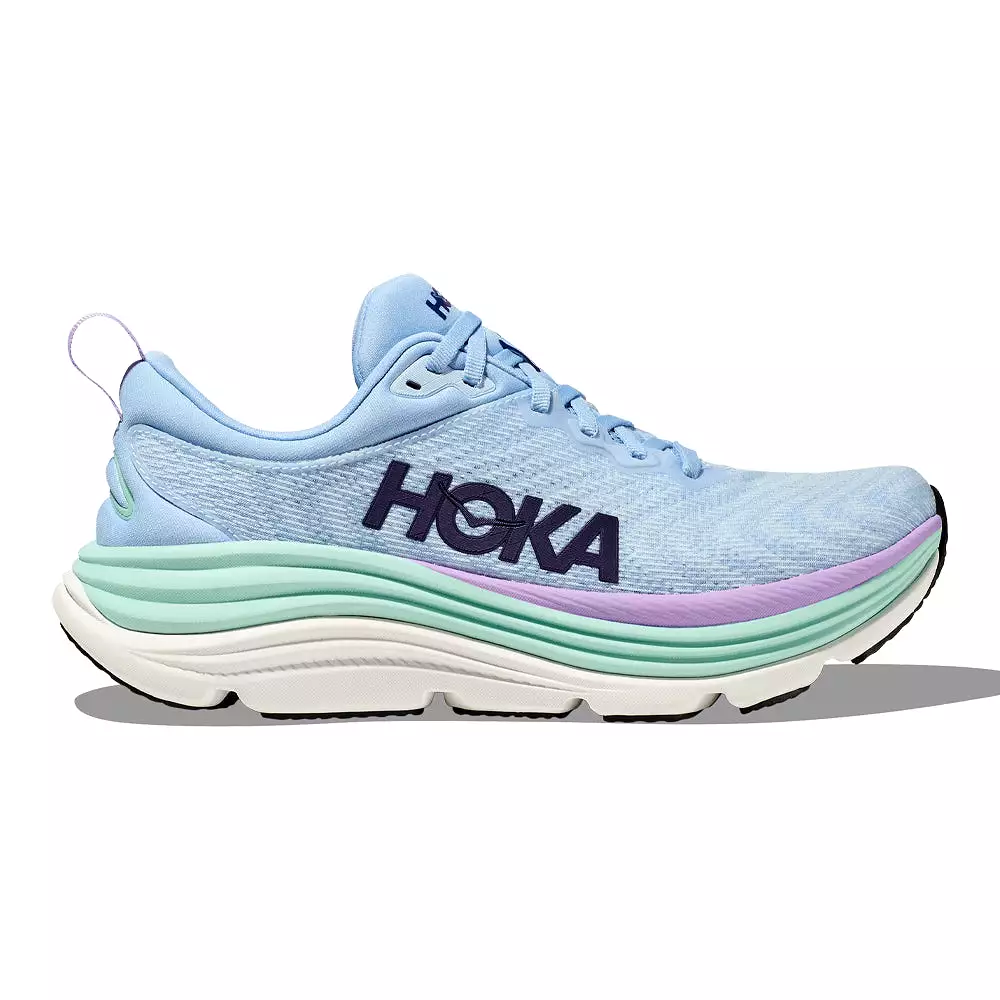 Women's Hoka One One Gaviota 5, Airy Blue/Sunlit Ocean, 8 B Medium