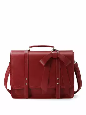 Women's PU Detachable Bow Big Briefcase