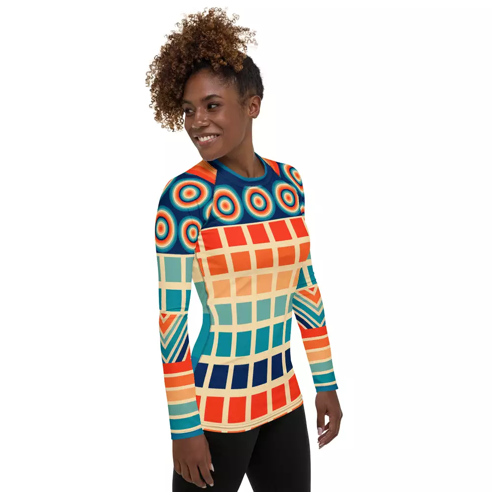 Ziggy Out Retro Fashion Rashguard Top